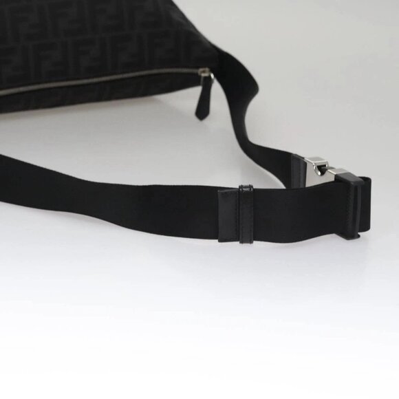 FENDI Zucca Canvas Shoulder Bag Black Auth FF3878AV - Picture 8 of 16